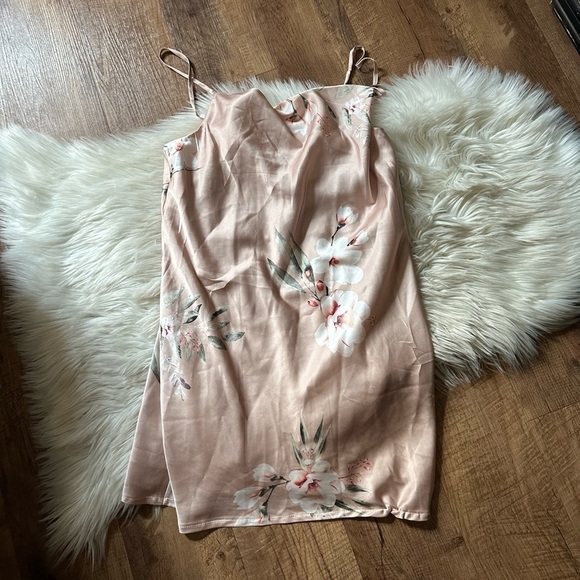PRINCESS POLLY Sunshowers Mini Dress Beige - Picture 3 of 4